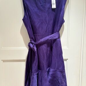 Natori Purple Sleeveless Crew Neck Sundress